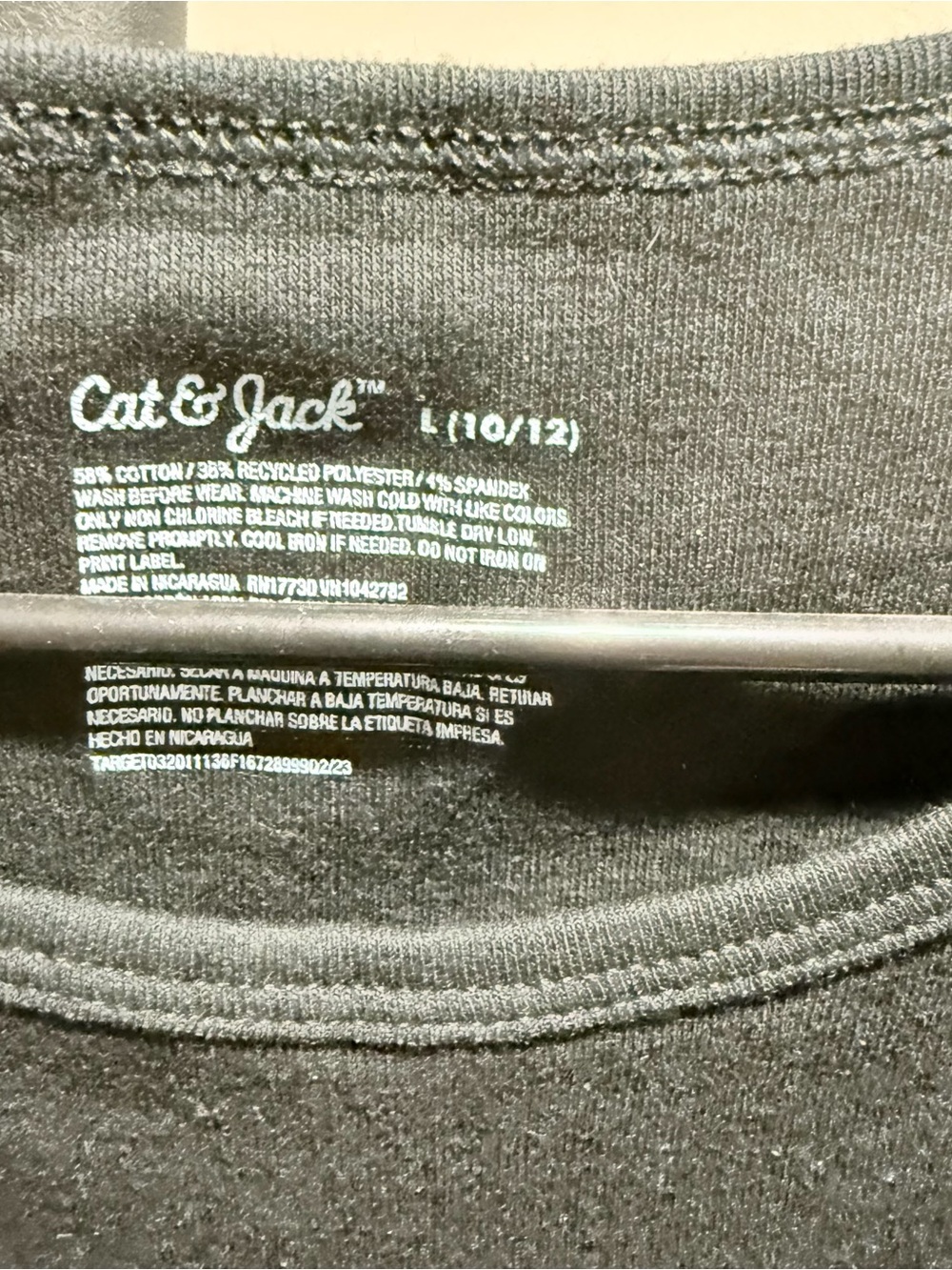 Cat & Jack Black Ribbed Tank Top - Picture 5 of 5